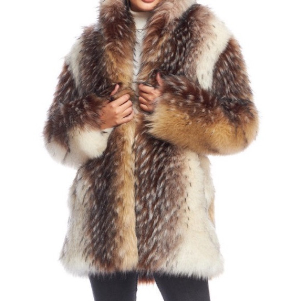 Fabulous Furs Multicolor Faux Fur Jacket